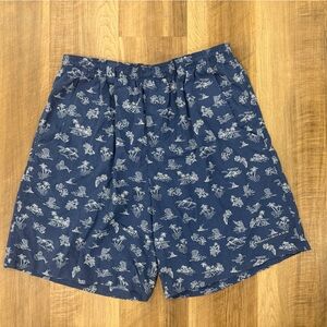 Columbia Navy and White Patterned Men's Size Medium Swimming Trunks
